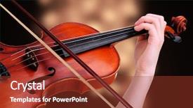  Presentation with classical - Presentation theme consisting of folk art songs - beautiful young girl with classical background and a tawny brown colored foreground