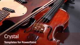  Presentation with electric guitar - Cool new slide set with folk art songs - electric guitar and violin backdrop and a tawny brown colored foreground