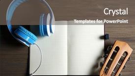  Presentation with classical music - Audience pleasing presentation design consisting of folk art songs - music recording scene with classical backdrop and a gray colored foreground