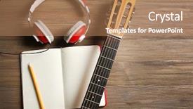  Presentation with classical music - Slides enhanced with folk art songs - music recording scene with classical background and a coral colored foreground