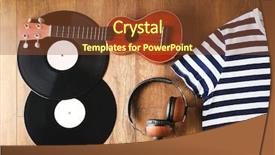  Presentation with art - Audience pleasing PPT layouts consisting of folk art songs - musician set on brown wooden backdrop and a tawny brown colored foreground