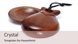  Presentation with pair - Cool new presentation with folk dance - pair of castanets isolated backdrop and a coral colored foreground
