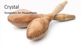  Presentation with leather - Beautiful PPT theme featuring folk dance - pair of maracas made backdrop and a white colored foreground