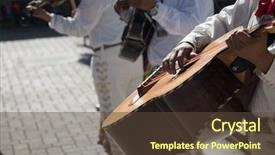  Presentation with mariachi - Audience pleasing PPT layouts consisting of folk festival - festive mariachi band playing backdrop and a tawny brown colored foreground
