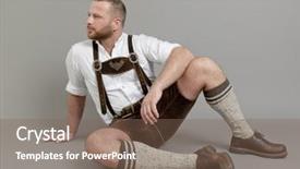  Presentation with festival - Colorful PPT layouts enhanced with folk festival - image of a traditional bavarian backdrop and a violet colored foreground