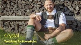  Presentation with traditional - Cool new slides with folk festival - image of a traditional bavarian backdrop and a tawny brown colored foreground