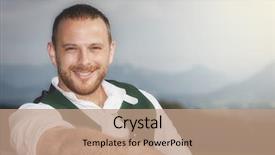  Presentation with man in nature - Beautiful slides featuring folk festival - traditional bavarian man backdrop and a coral colored foreground