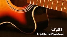  Presentation with acoustic - Slides featuring folk music - acoustic guitar background and a black colored foreground