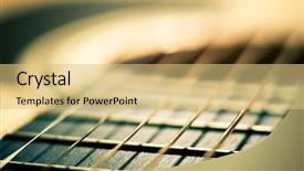  Presentation with strings - Amazing slide deck having folk music - closeup shot of guitar backdrop and a yellow colored foreground