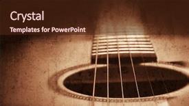  Presentation with guitar - Theme with folk music - grunge textured guitar background background and a wine colored foreground