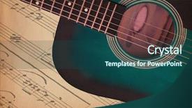  Presentation with music notes - Theme featuring two dices in wood spoon on white background background and a lemonade colored foreground