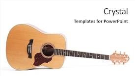  Presentation with guitar - Colorful PPT theme enhanced with folk music - guitar isolated on white backdrop and a white colored foreground