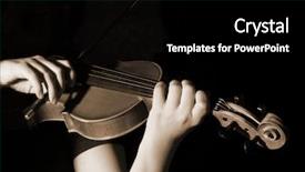  Presentation with black chalkboard vintage blackboard isolated - Colorful slides enhanced with folk music - musician playing violin isolated backdrop and a black colored foreground