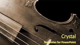  Presentation with vintage music - Theme with folk music - part of vintage violin background and a tawny brown colored foreground