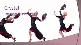  Presentation with music spanish - Cool new slides with folk music - woman dancing spanish dance isolated backdrop and a lemonade colored foreground