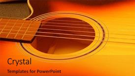  Presentation with acoustic - Colorful slides enhanced with folk music - yellow acoustic guitar backdrop and a gold colored foreground