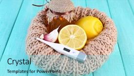  Presentation with common cold - Presentation theme enhanced with folk remedies for colds background and a arctic colored foreground
