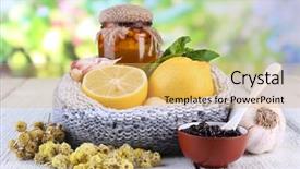  Presentation with common cold - Audience pleasing presentation consisting of folk remedies for colds backdrop and a yellow colored foreground