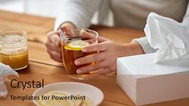  Presentation with traditional medicine medicine - Audience pleasing PPT layouts consisting of tissue - health traditional medicine and ethnoscience backdrop and a red colored foreground