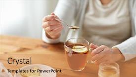  Presentation with traditional medicine medicine - PPT theme consisting of  background and a  colored foreground