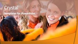  Presentation with fasching - Presentation design with folkclore - young women as germen red background and a coral colored foreground