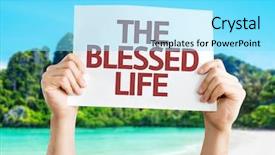  Presentation with blessed - Cool new presentation theme with follow jesus - blessed life card backdrop and a arctic colored foreground