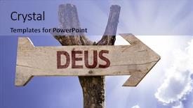  Presentation with light from dark sky god - Presentation theme consisting of follow jesus - deus in portuguese - god background and a light blue colored foreground
