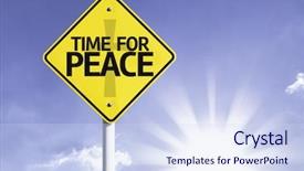  Presentation with peace - Cool new slide set with follow jesus - time for peace road sign backdrop and a sky blue colored foreground