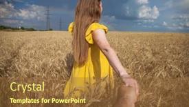  Presentation with red - Theme having follow-me-young-red-haired background and a tawny brown colored foreground