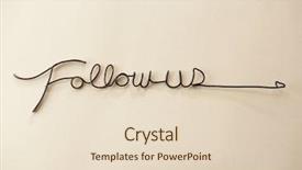  Presentation with black paper - PPT theme featuring follow us sign made background and a lemonade colored foreground