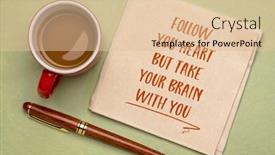  Presentation with brain development - Audience pleasing presentation design consisting of follow-your-heart-but-take backdrop and a lemonade colored foreground