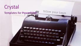  Presentation with animation - Colorful presentation theme enhanced with follow your heart message backdrop and a sky blue colored foreground