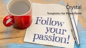  Presentation with passion - Colorful presentation theme enhanced with follow your passion advice backdrop and a lemonade colored foreground