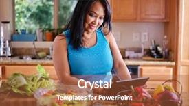  Presentation with thai - Presentation theme with followers - elderly thai woman using tablet background and a red colored foreground