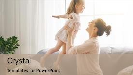  Presentation with mom daughter - Colorful slide deck enhanced with fond - happy mother's day mom backdrop and a  colored foreground