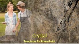  Presentation with millennial - Beautiful PPT theme featuring fond - millennial couple at bbq backdrop and a violet colored foreground