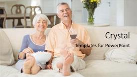  Presentation with senior living - Amazing slides having fond - senior couple having popcorn backdrop and a lemonade colored foreground