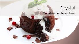  Presentation with ice cream cake - Audience pleasing slides consisting of fondant centre with ice-cream backdrop and a light gray colored foreground