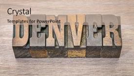 Slides having denver-word-in-vintage-rustic 