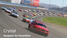  Presentation with ford car - PPT theme having fontana-ca-oct-10 background and a gray colored foreground