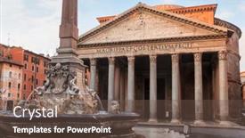  Presentation with third - Beautiful PPT layouts featuring fontana-dei-pantheon-fountain backdrop and a tawny brown colored foreground