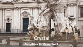  Presentation with rome italy - Presentation design with fontana-dei-quattro-fiumi-fountain background and a violet colored foreground