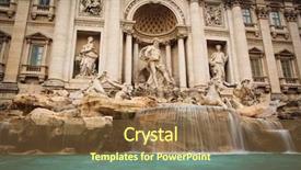  Presentation with rome - Beautiful PPT theme featuring fontana di trevi - the famous backdrop and a tawny brown colored foreground