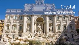  Presentation with baroque - Colorful theme enhanced with fontana-di-trevi-trevi-fountain backdrop and a teal colored foreground
