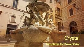  Presentation with rome italy - Colorful PPT theme enhanced with fontane delle tartarughe rome italy backdrop and a tawny brown colored foreground