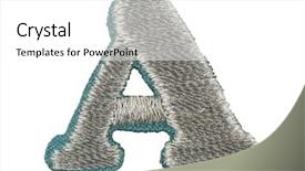  Presentation with thread - Amazing PPT theme having fonts that are stitched backdrop and a white colored foreground