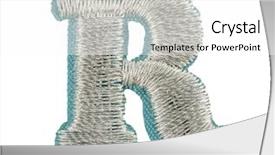  Presentation with thread - Slide set consisting of fonts that are stitched background and a white colored foreground