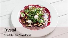  Presentation with agriculture sugar beet - PPT theme with foo - beet carpaccio background and a  colored foreground