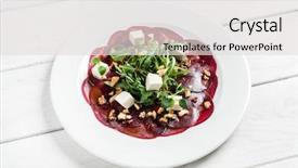  Presentation with agriculture sugar beet - Cool new theme with foo - beet carpaccio backdrop and a  colored foreground