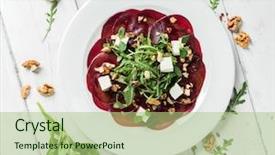  Presentation with agriculture sugar beet - Beautiful slide set featuring foo - beet carpaccio backdrop and a  colored foreground